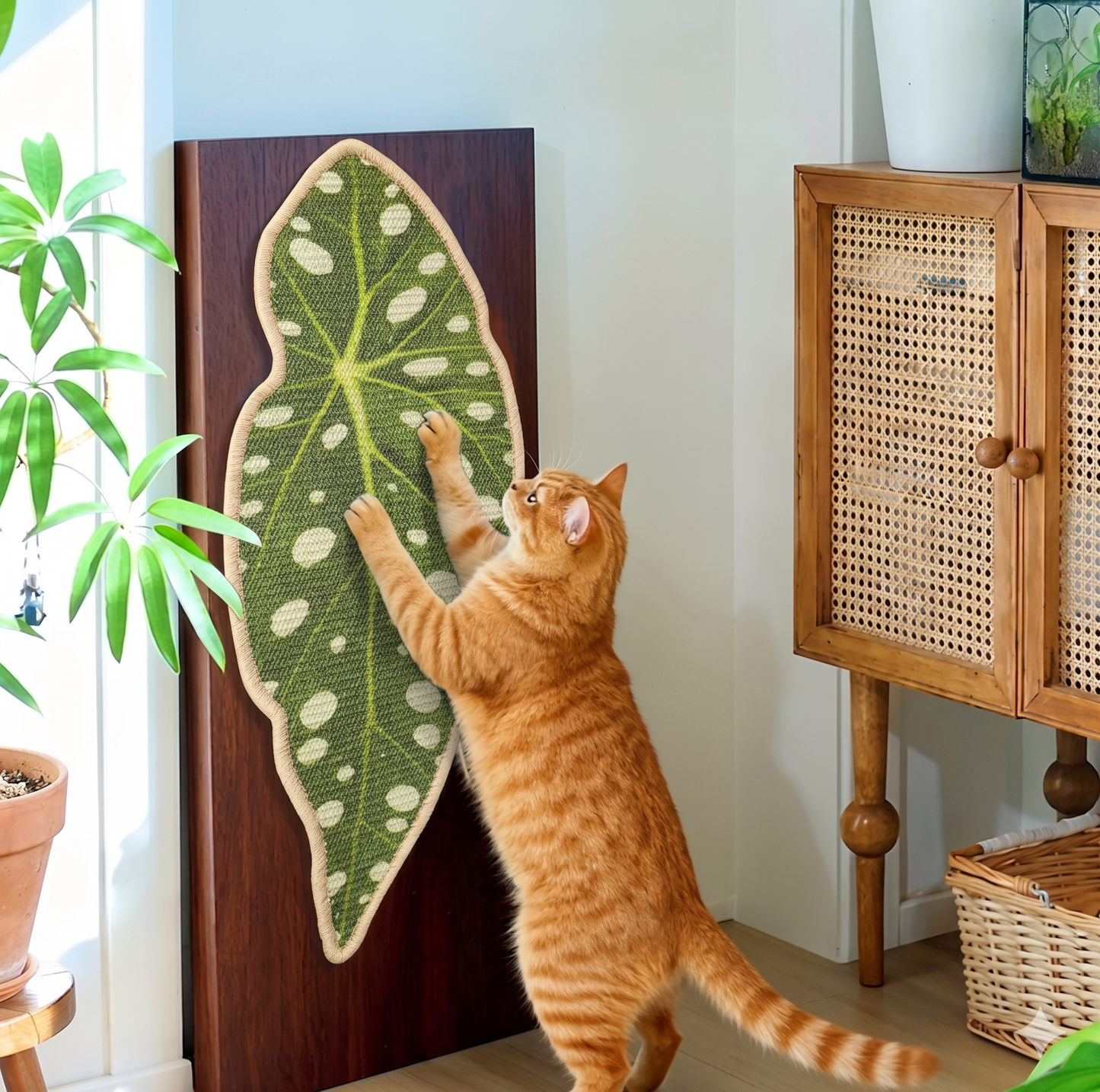 Purrrnest Leafy Scratch Board