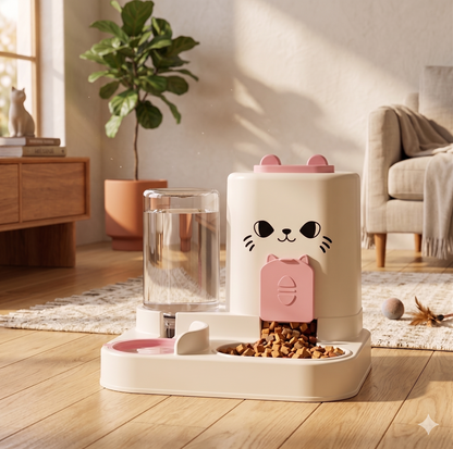 Purrrnest Cat Feeder & Water Bowl