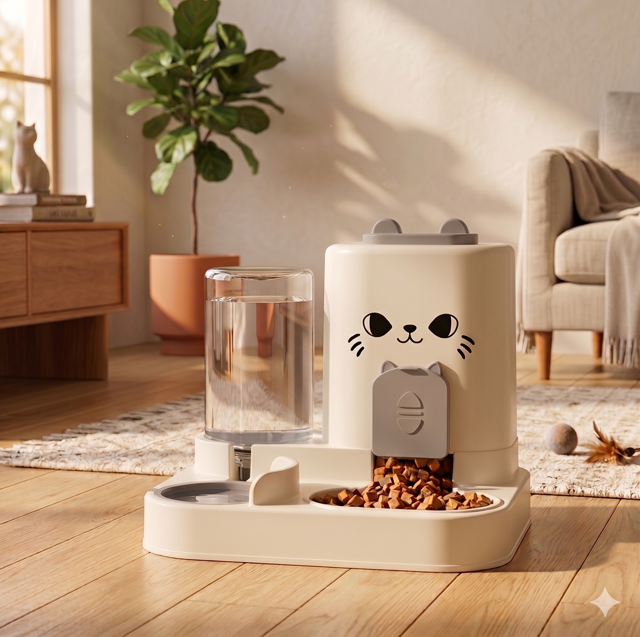 Purrrnest Cat Feeder & Water Bowl