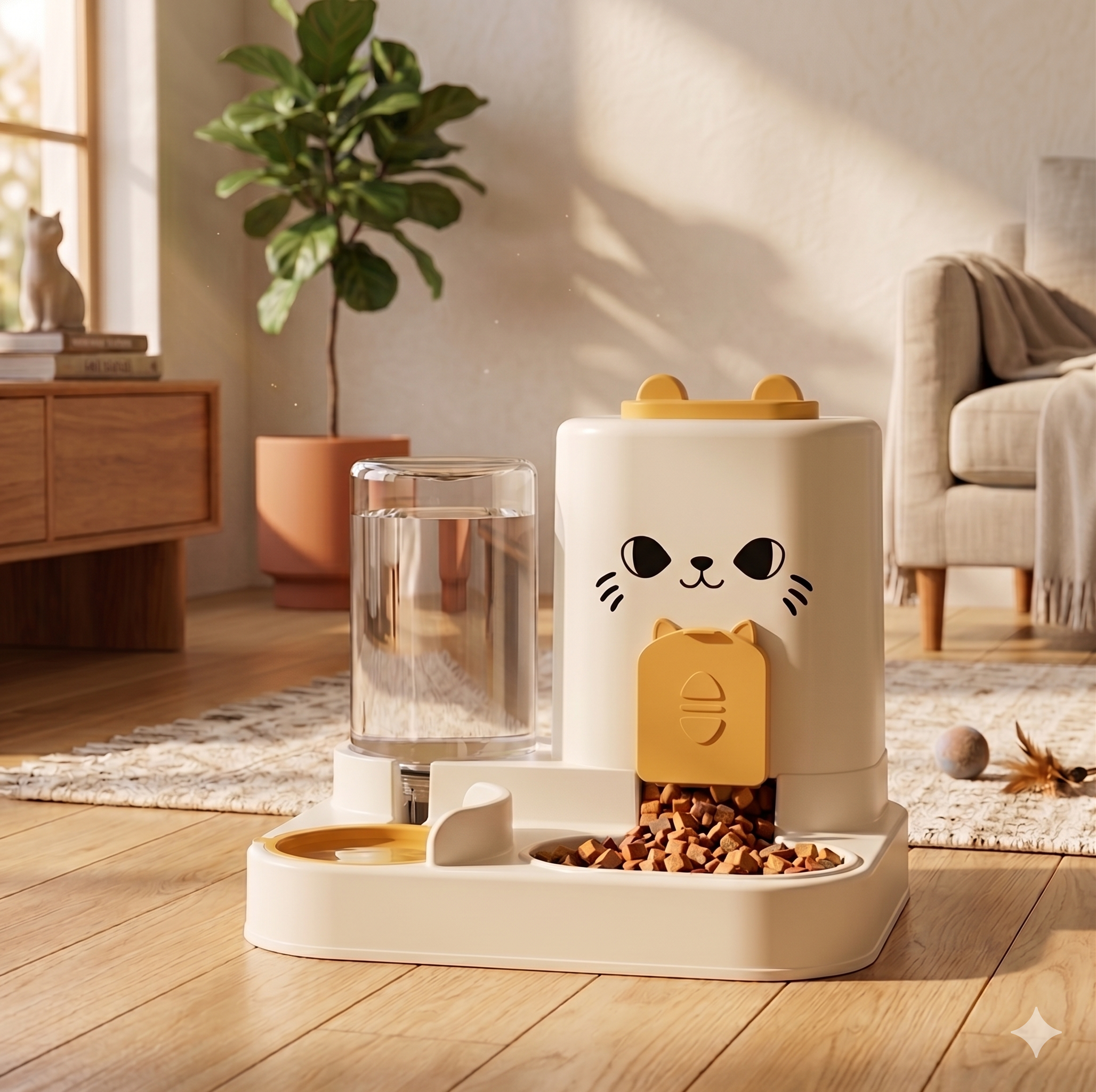 Purrrnest Cat Feeder & Water Bowl