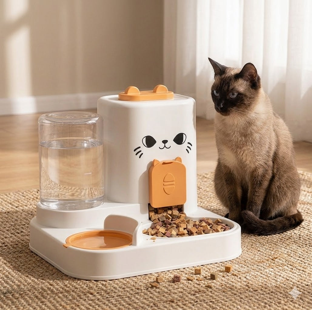 Purrrnest Cat Feeder & Water Bowl